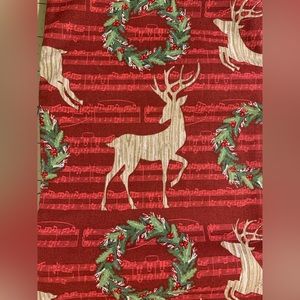 1 yard precut fabric Christmas Reindeers. new